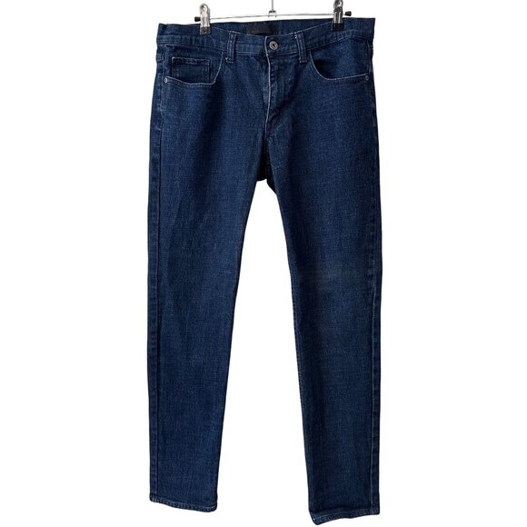 Banana Republic Rail Mens Straight Leg Dark Wash Denim Jeans 100% Cotton 36x32 - Picture 1 of 9
